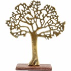 Arbre décoratif en aluminium doré et bois de manguier arbre de vie taille 2