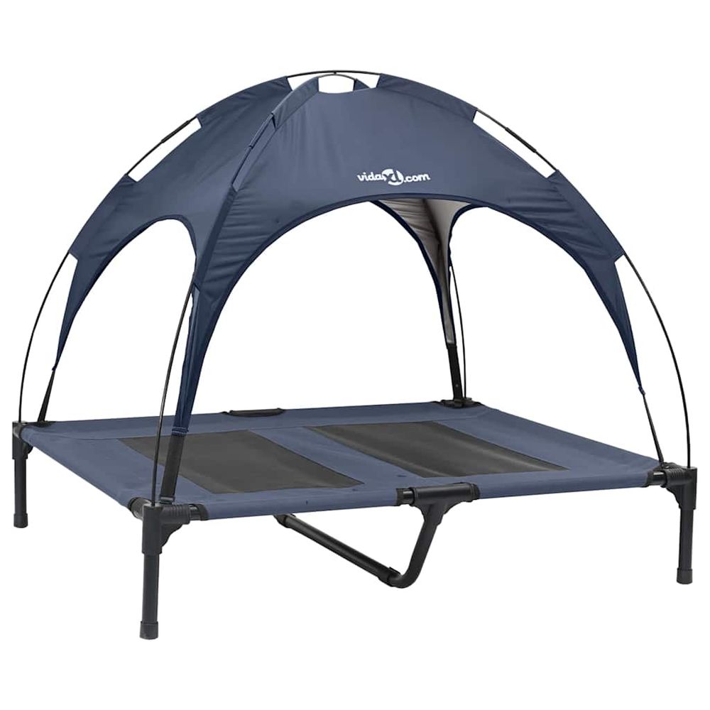 Lit pour chien bleu marine 92 x 77 x 82,5 cm acier
