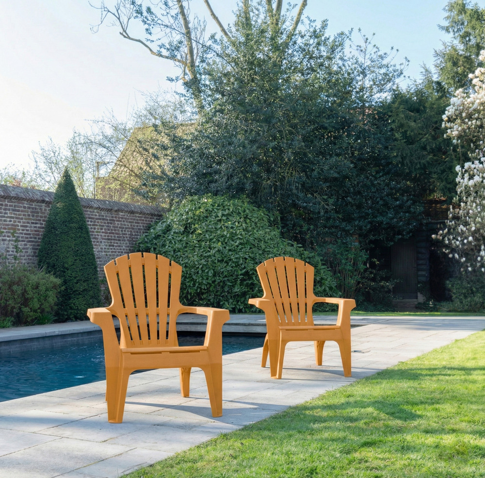 Fauteuil de jardin adirondack ocre