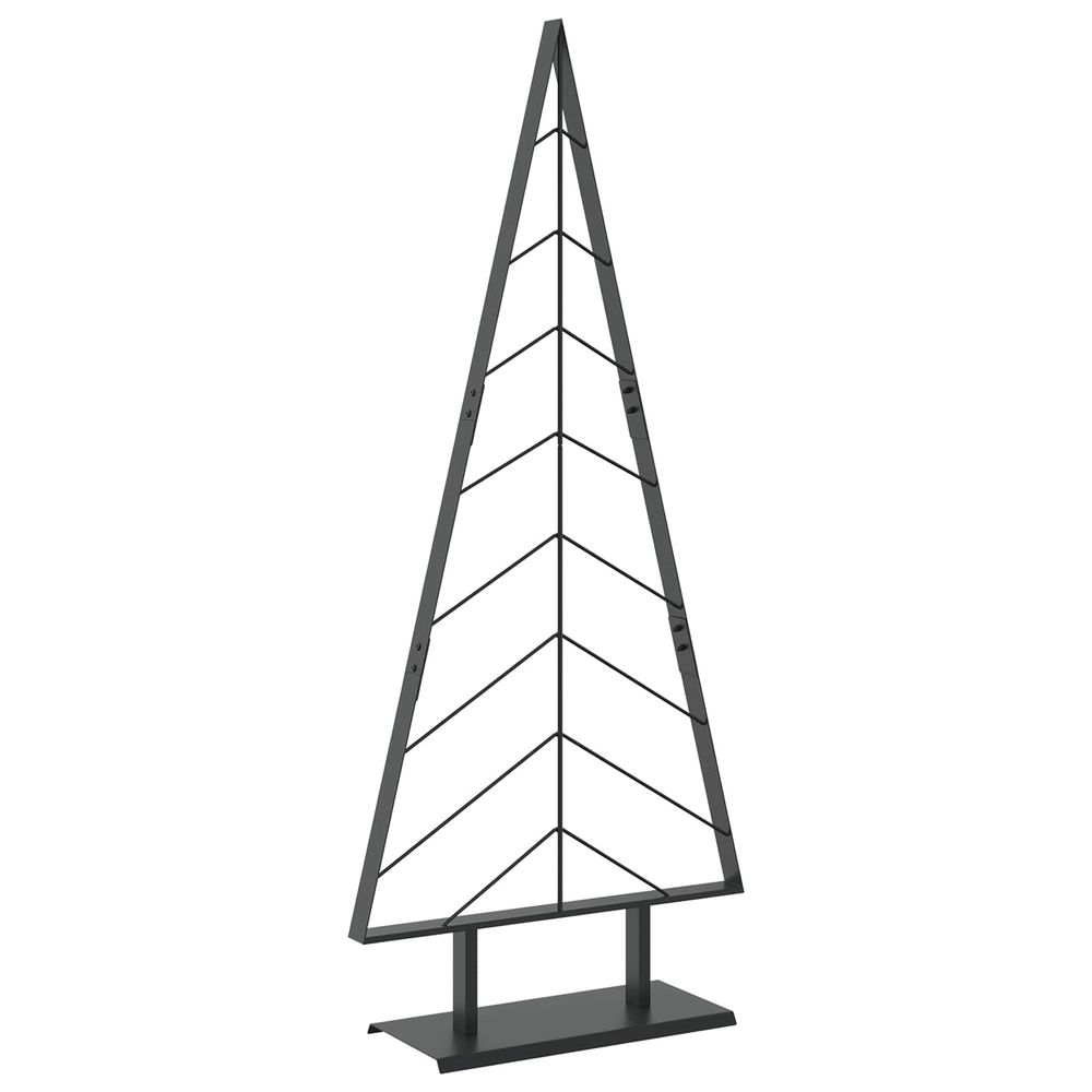 Sapin de noël en métal avec support kuopio 150 cm acier noir
