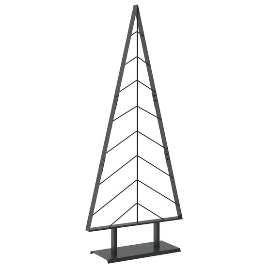 Sapin de noël en métal avec support kuopio 150 cm acier noir