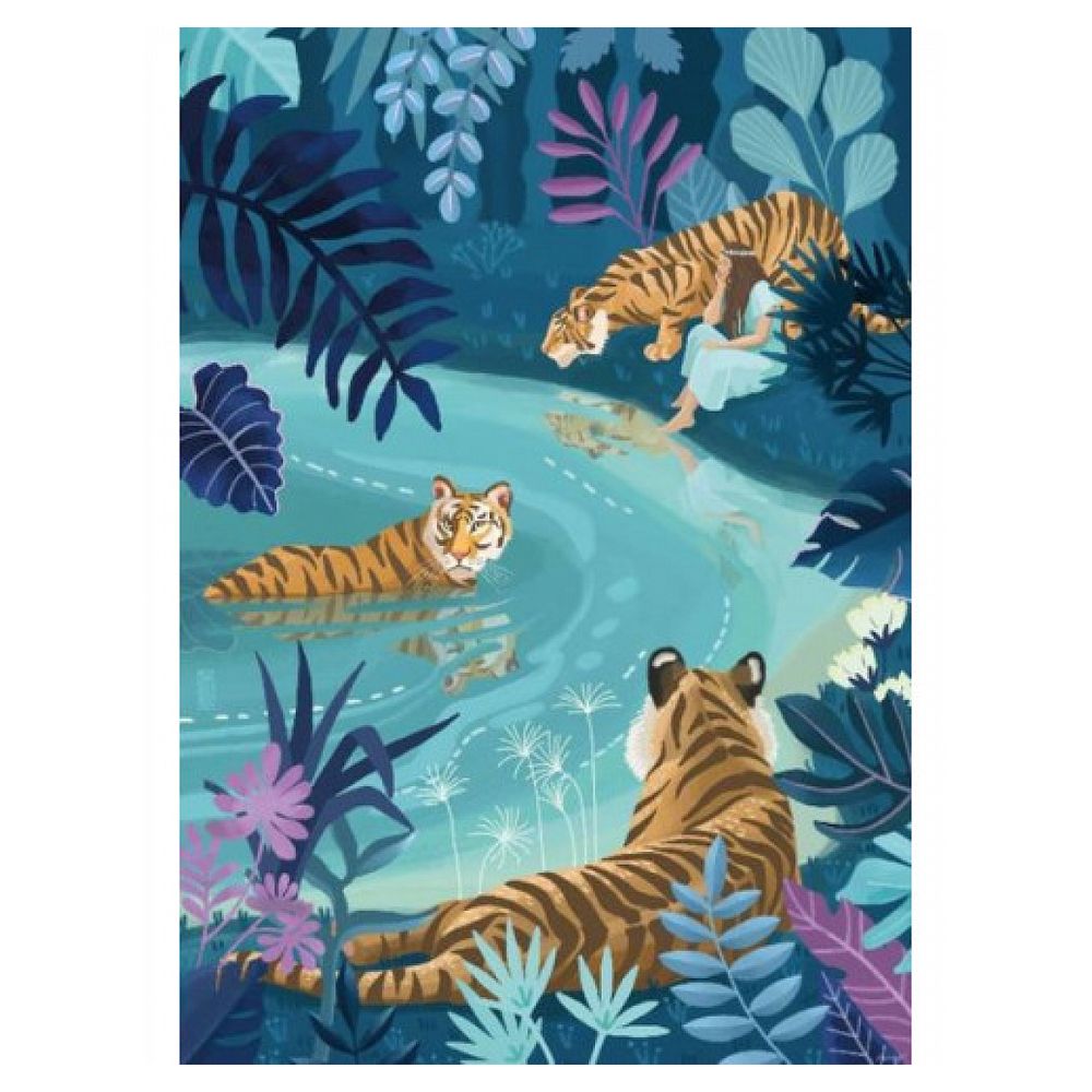 Puzzle tigres au clair de lune 1000 pièces