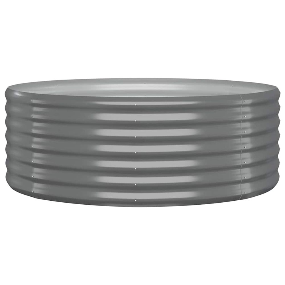 Lit surélevé de jardin acier galvanisé 100x100x36cm gris