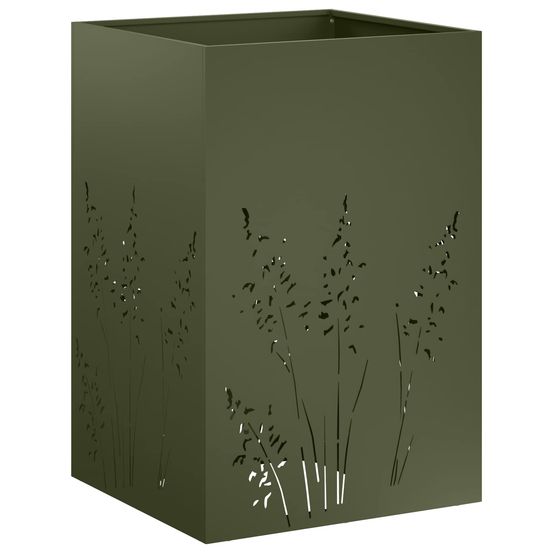Cache-pot de jardin vert olive 50 x 50 x 75 cm
