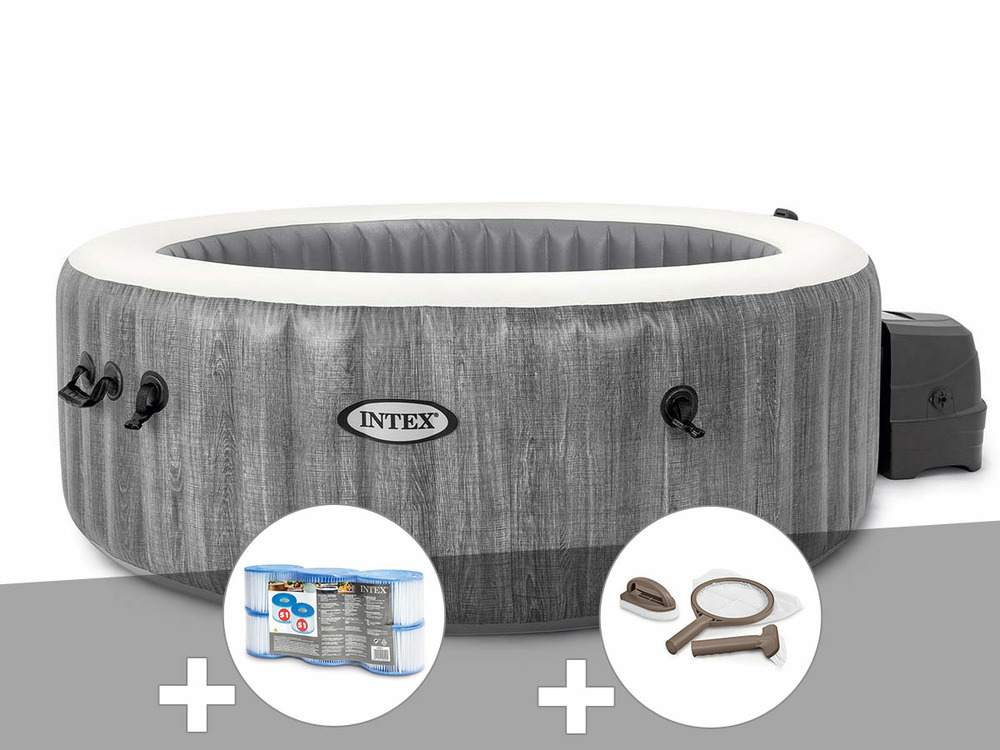 Kit spa gonflable purespa baltik rond bulles 6 places + 6 filtres + kit d'entre