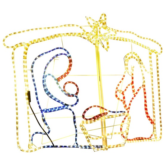 Décoration de la crèche de noël 240 led 116x41x87 cm