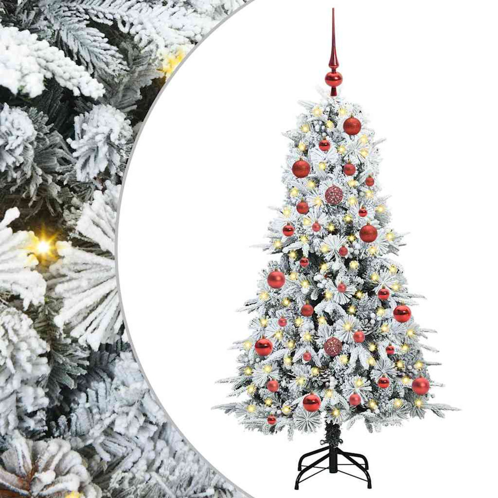 Sapin de noël artificiel à branches articulées blanc 150 cm