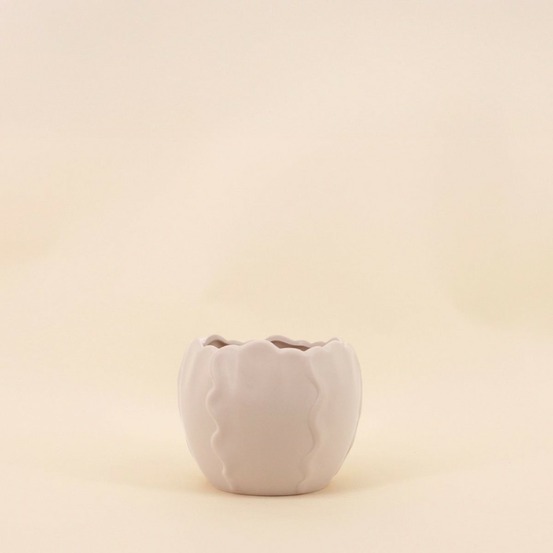 Cache pot céramique festonné 13x10cm