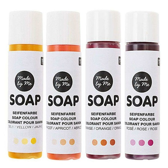 4 colorants 10 ml pour savon - coucher de soleil