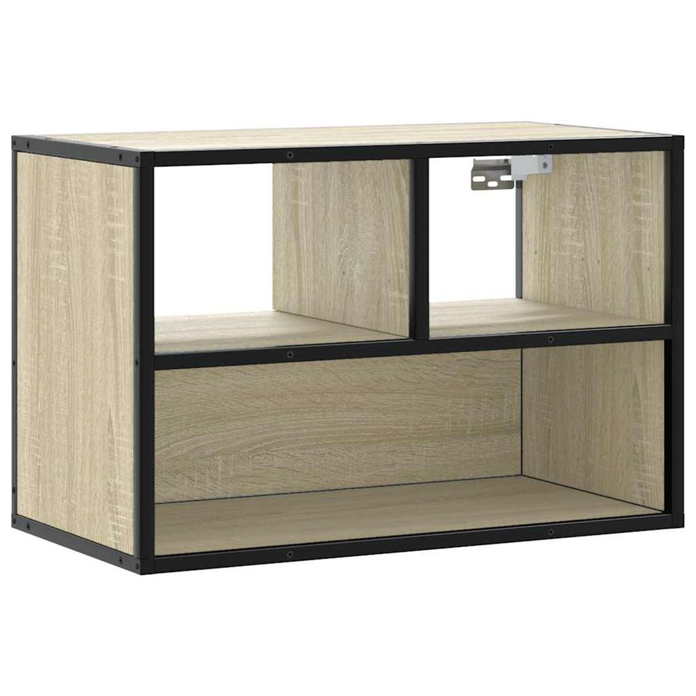 Meuble tv chêne sonoma 60x31x39,5 cm bois d'ingénierie et métal