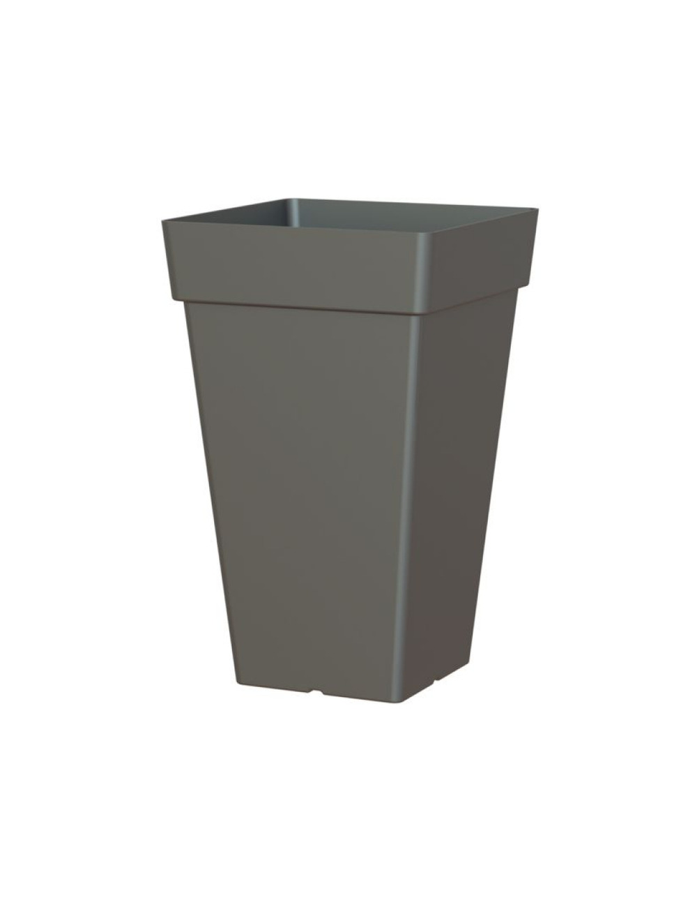 Pot de fleur capri carre haut 50cm anthracite – anthracite – eda