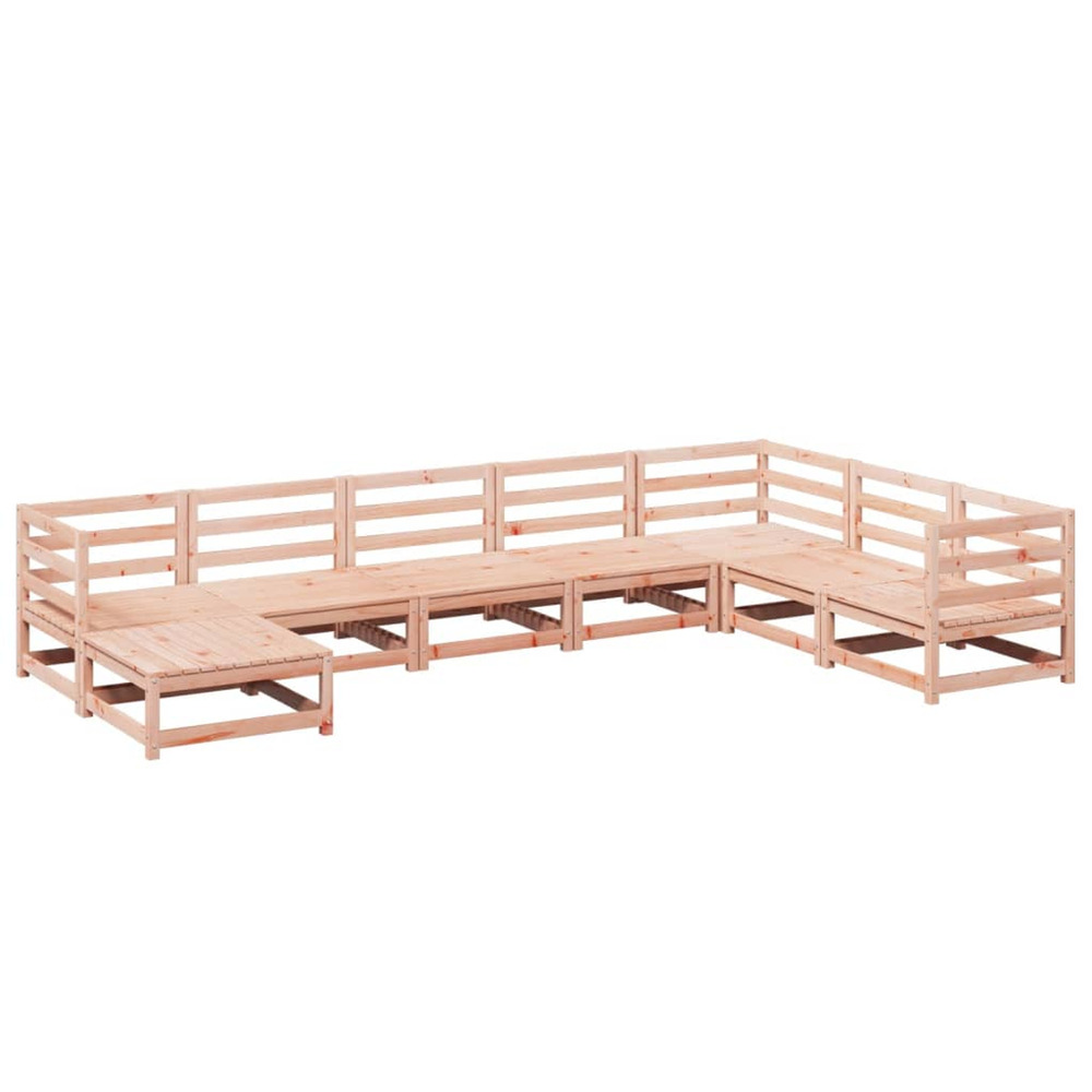 Salon de jardin 8 pcs bois massif sapin de douglas