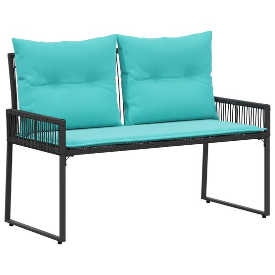 Banc extérieur 2 -seater 4 pc 110 x 59 x 82 cm polyrotin