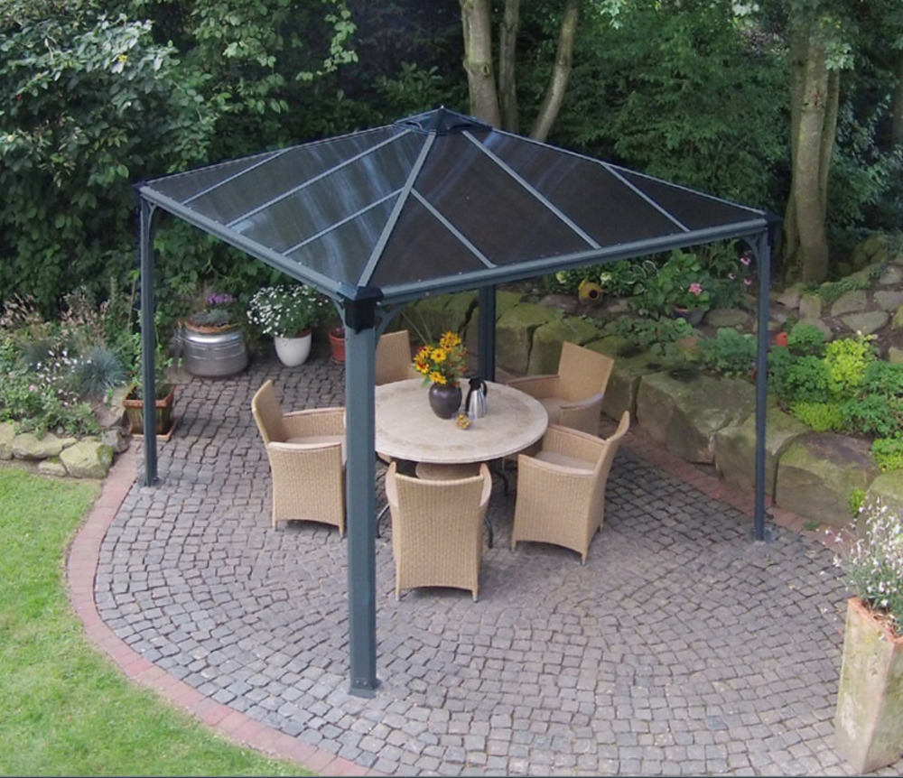 Gazébo tonnelle 8.7m² gris anthracite - 702425