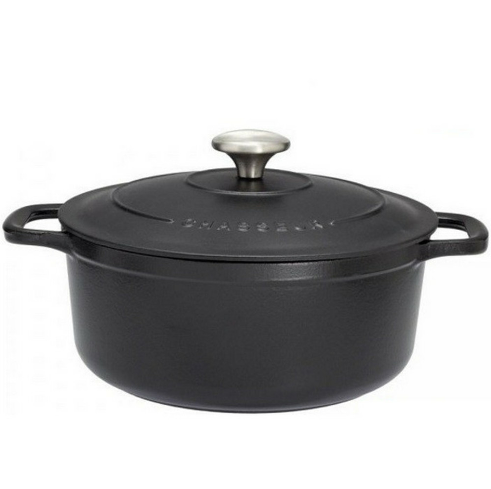 Cocotte ronde en fonte émaillée 24cm noire sublime - puc472401