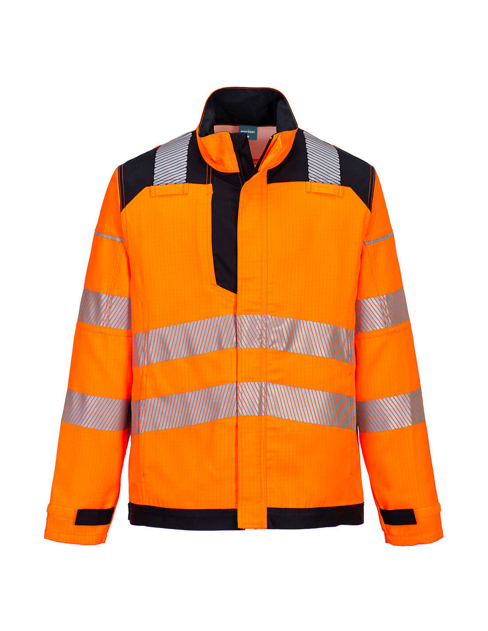 Veste de travail modaflame pw3 hv - taille s - orange/noir - portwest