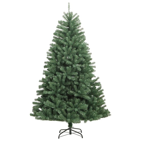 Sapin de noël artificiel à charnières avec support vert 270 cm
