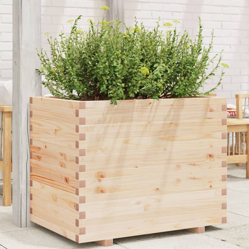 Grande jardinière potager en pin massif brut à peindre 90x60x72 cm