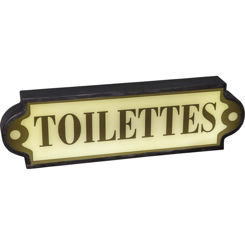 Enseigne lumineuse toilettes 43 cm