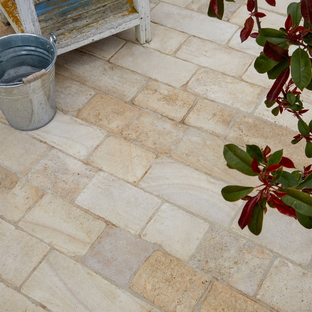 Pavé pierre antica beige longueur libre x15x3,8 cm (vendu au m²) - ro'ma nature