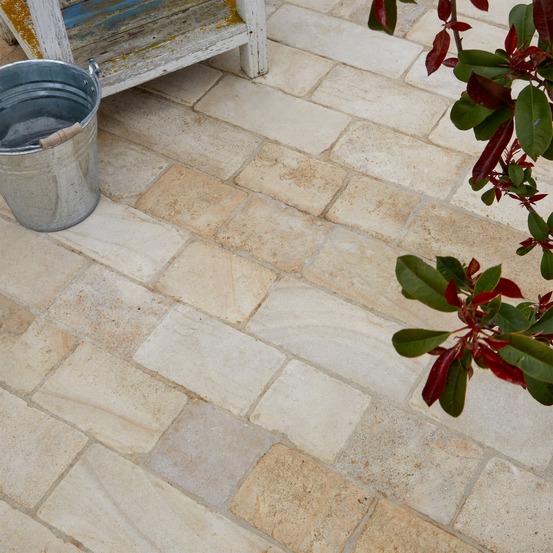 Pavé pierre antica beige longueur libre x15x3,8 cm (vendu au m²) - ro'ma nature