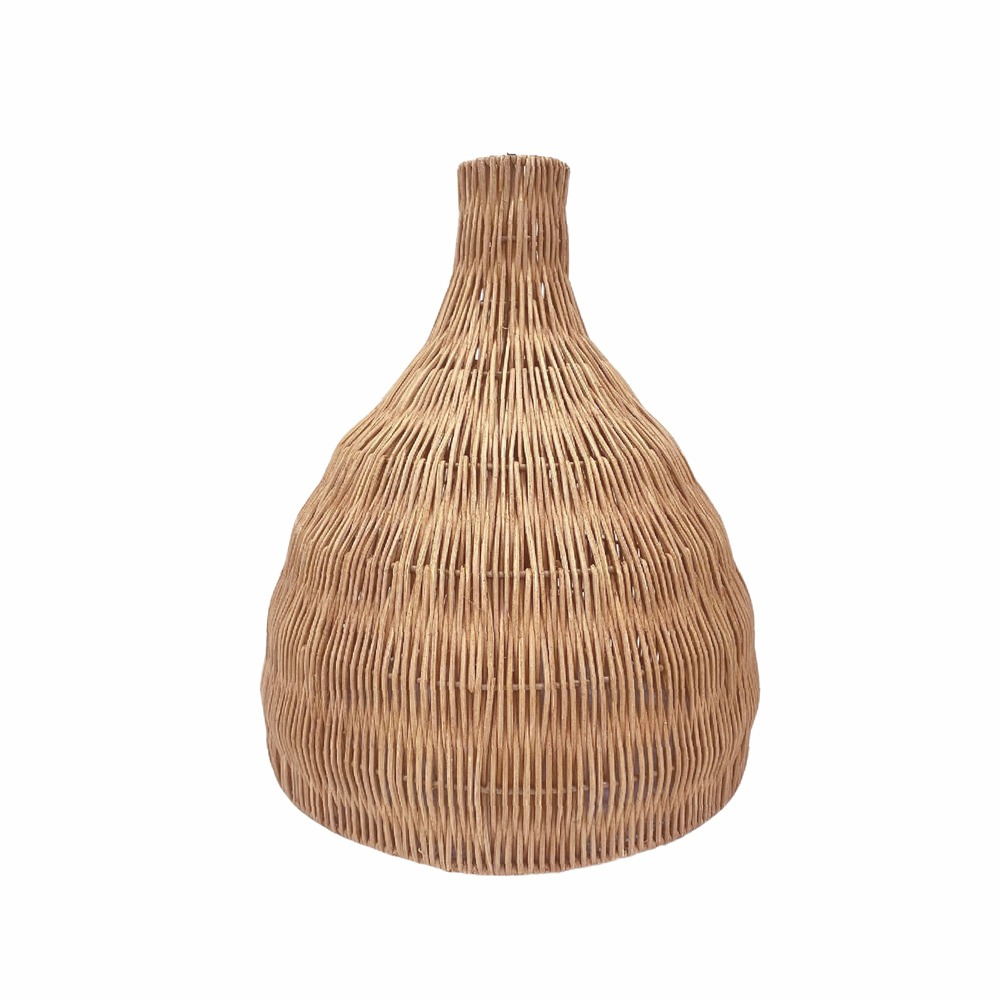 Abat-jour bella marron rotin h38cm