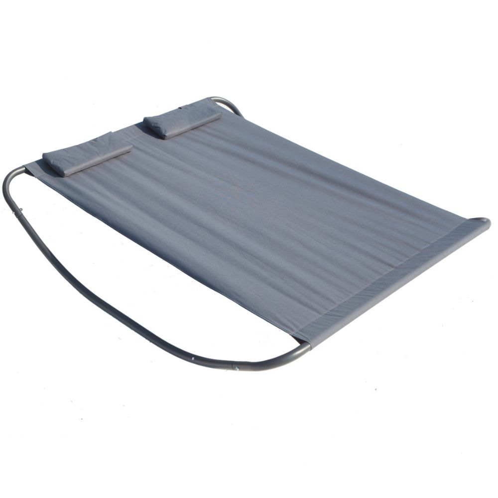 Transat à bascule 2 personnes gris coachella