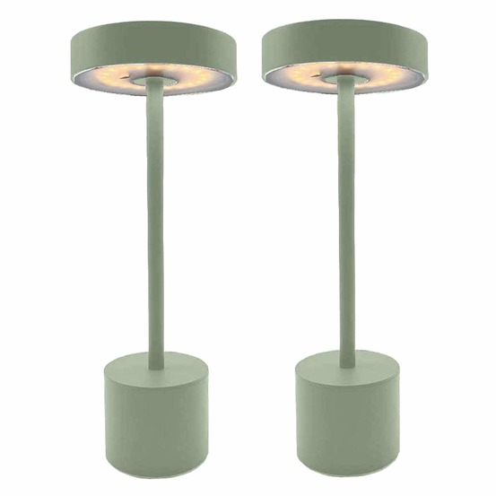 2 lampe de table sans fil roby vert h30cm
