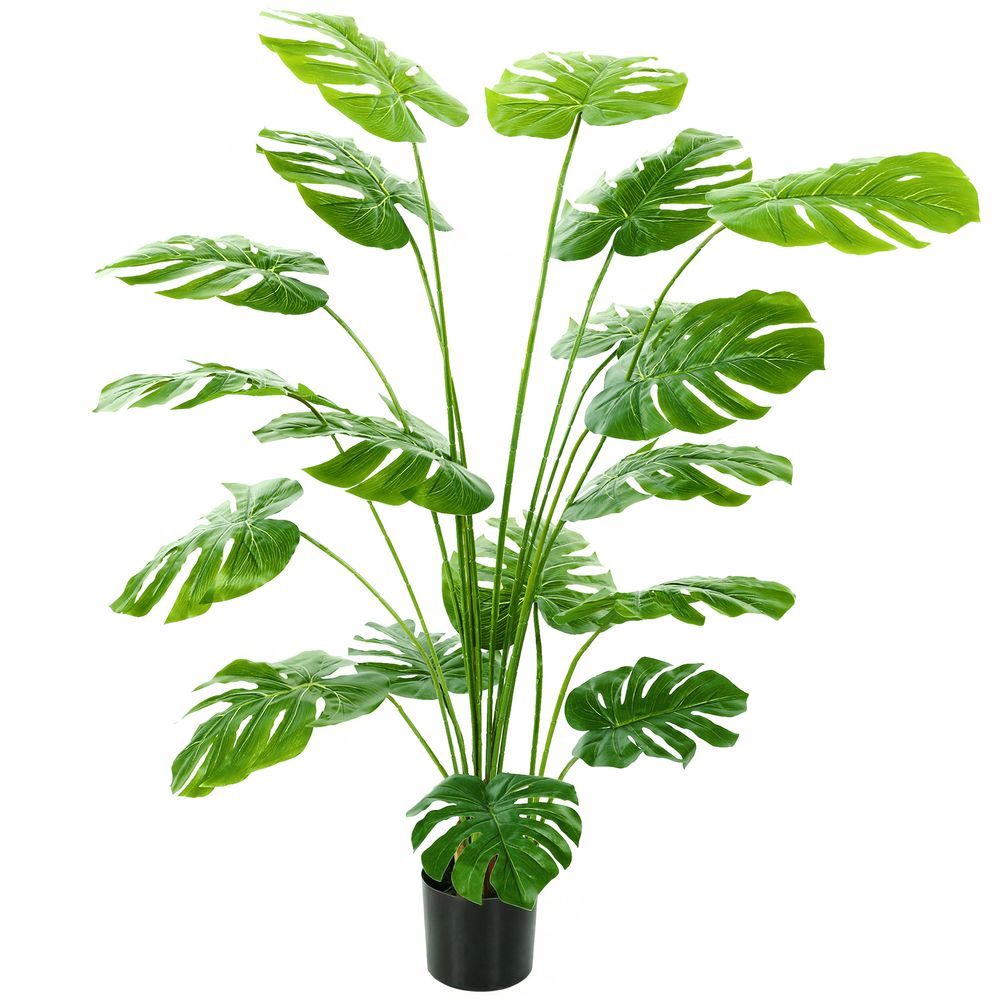 Monstera deliciosa artificiel plastique pour intérieur réalisme parfait 150 cm vert