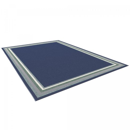 Tapis extérieur 200x290 tissé kilim bleu casada 13