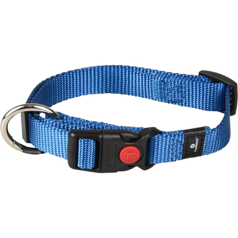 Collier ziggi bleu 30 -45 cm 15 mm taille s pour chien