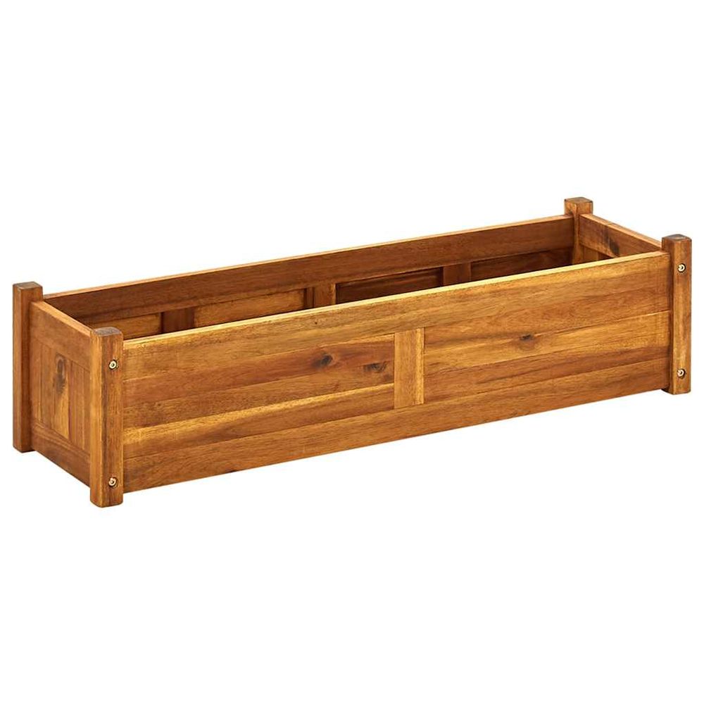 Lit surélevé de jardin bois d'acacia 100x30x25 cm