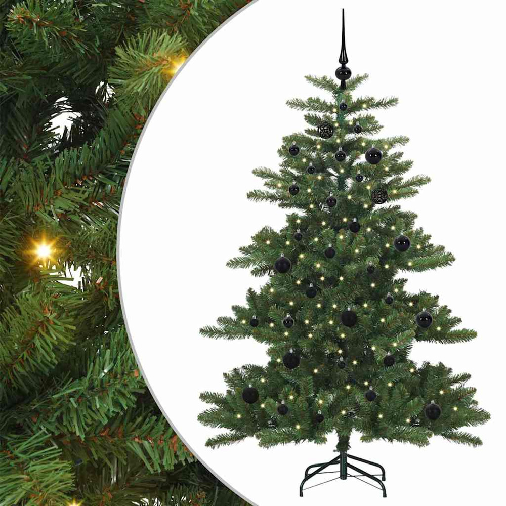 Sapin de noël artificiel à branches articulées vert 150 cm pvc