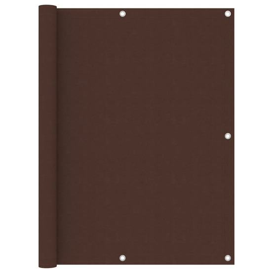 Écran de balcon marron 120x600 cm tissu oxford