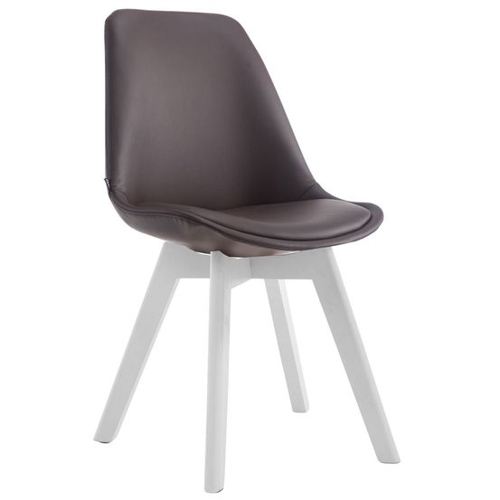 Chaise manado simili cuir blanc