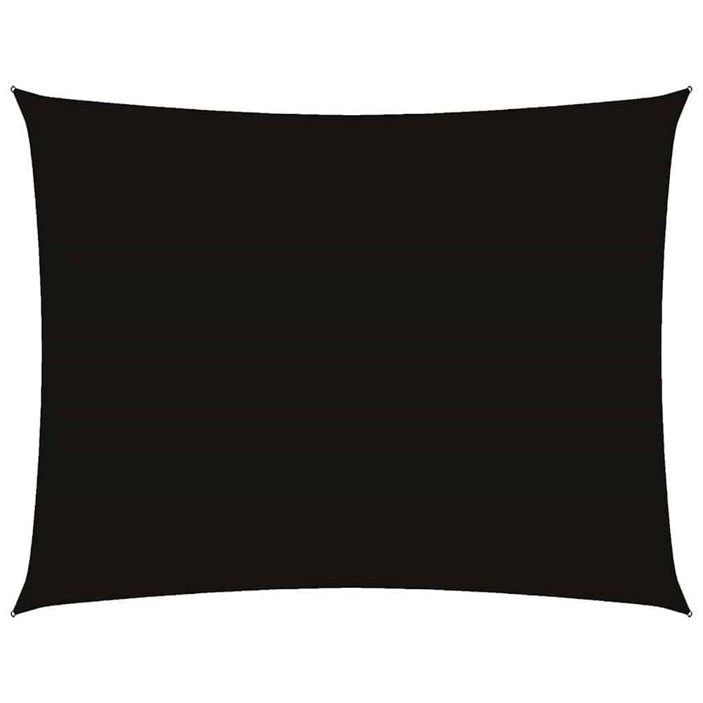 Voile de parasol tissu oxford rectangulaire 4x5 m noir