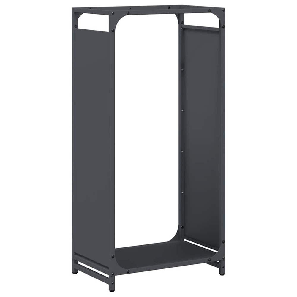 Portant de bois chauffage anthracite 44x28x90 cm