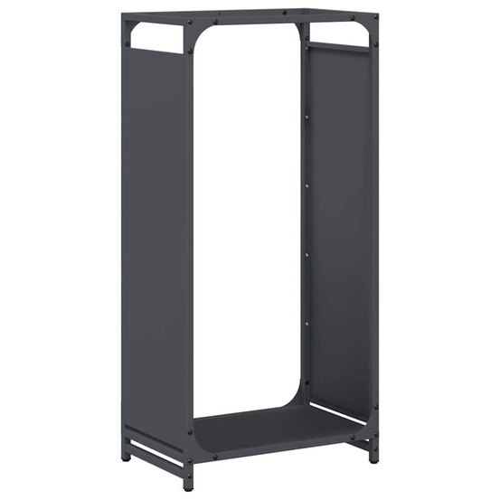 Portant de bois chauffage anthracite 44x28x90 cm