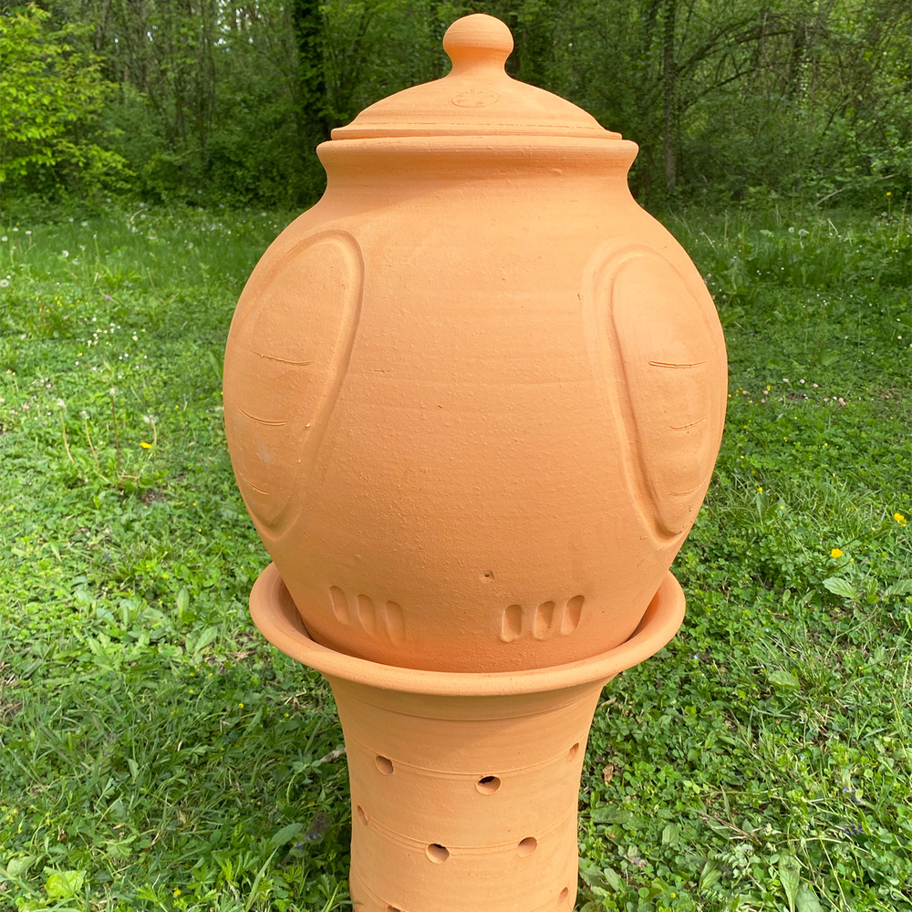 Base + corps + couvercle du lombricomposteur à étages (lisse ou motif)