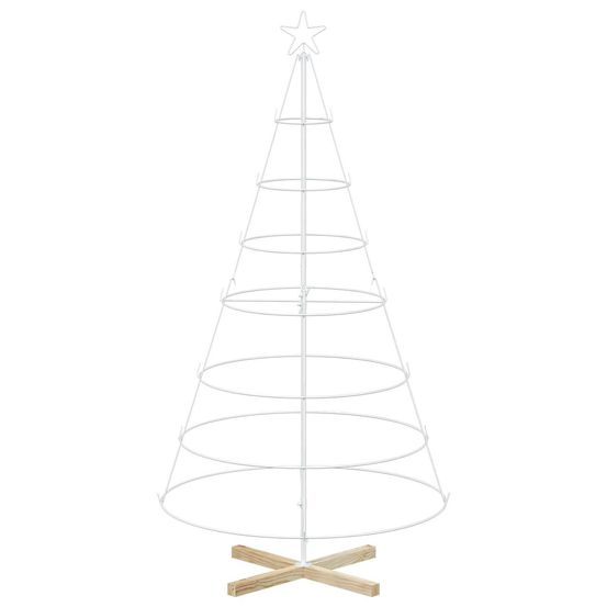 Arbre en cône de noël kuopio 180 cm acier blanc