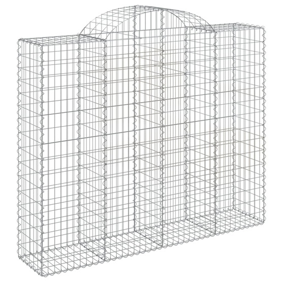 Panier de gabions arqué 200x50x160/180 cm fer galvanisé