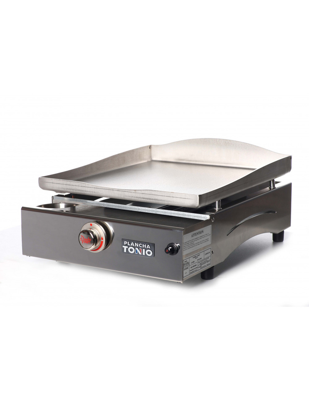 Plancha gaz lagoa 1 feu tout inox - plancha tonio