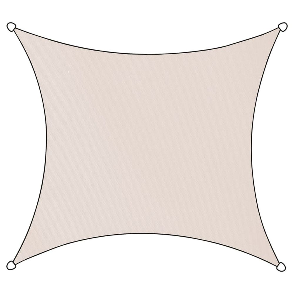 Tissu d'ombrage polyester carré 5x5 m taupe