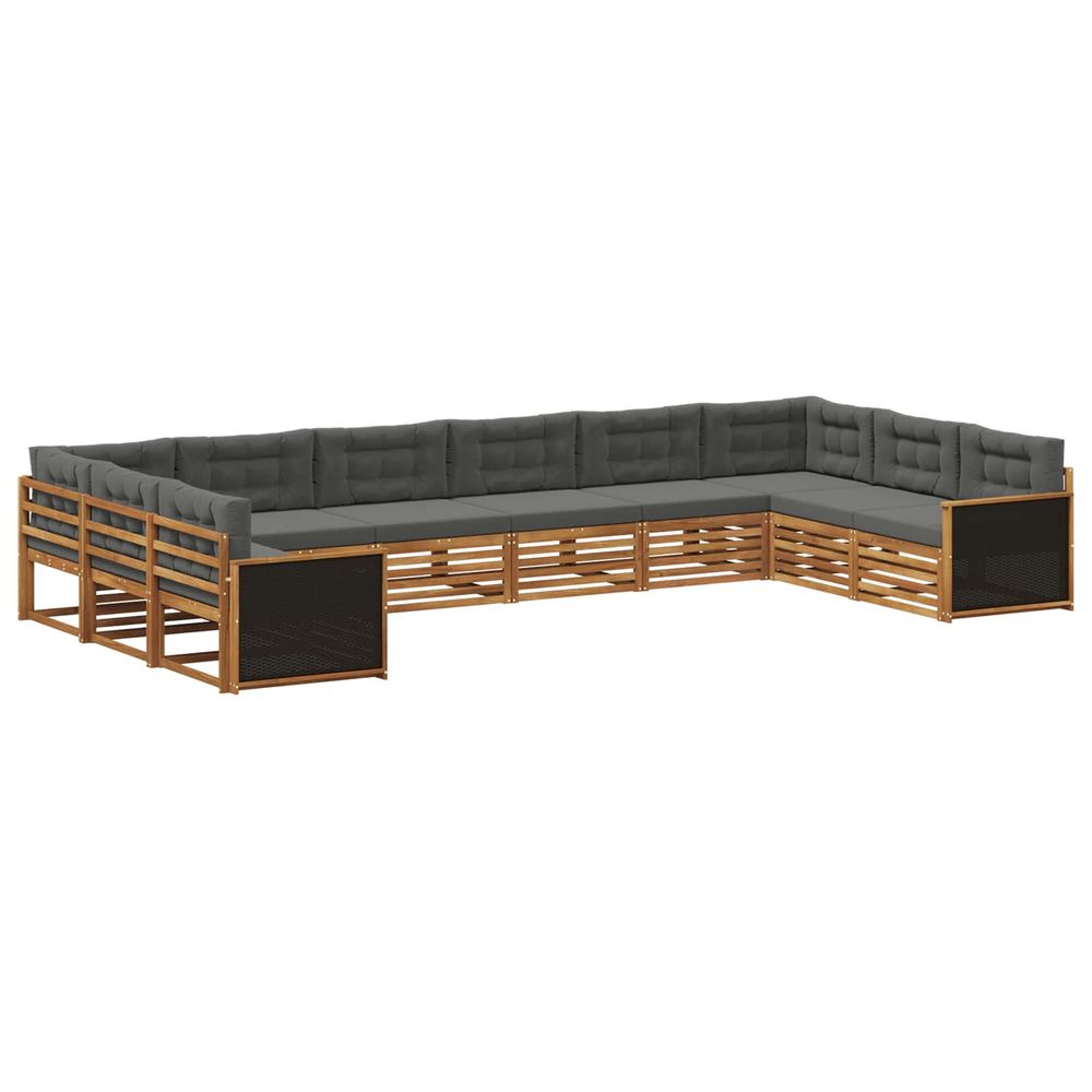 Ensembles de canapés 10 pc bois d'acacia massif
