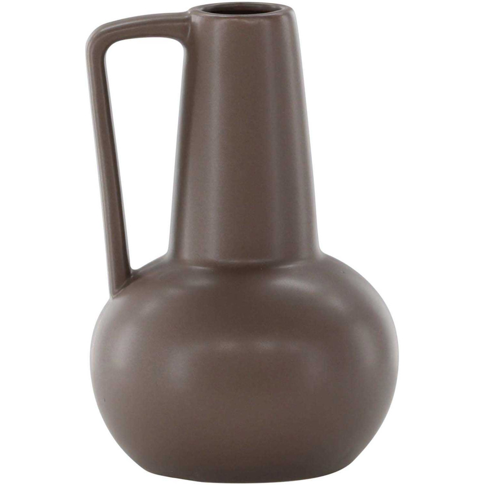 Vase en grès lane marron