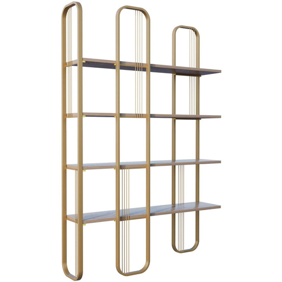 Etagère en aggloméré et métal sierra doré
