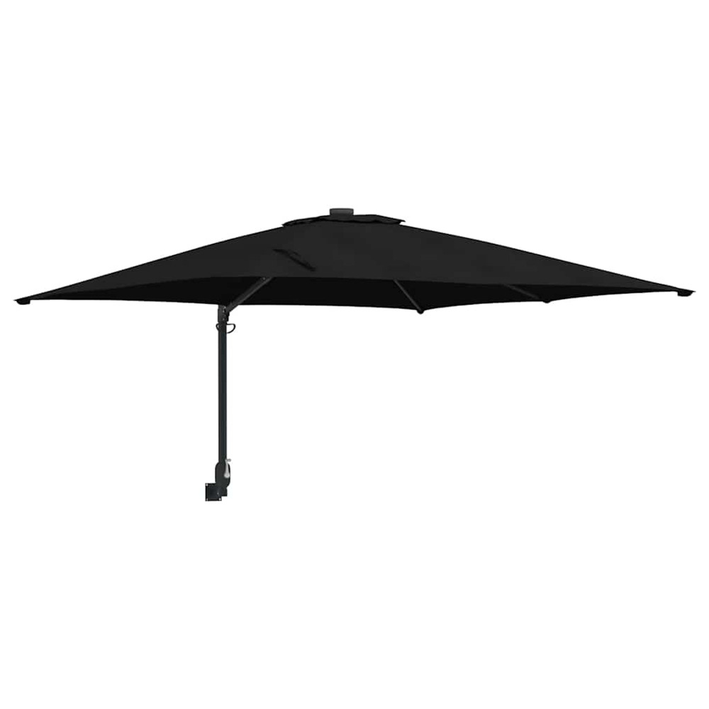 Parasol de jardin noir 248,5 x 247,5 x 160 cm