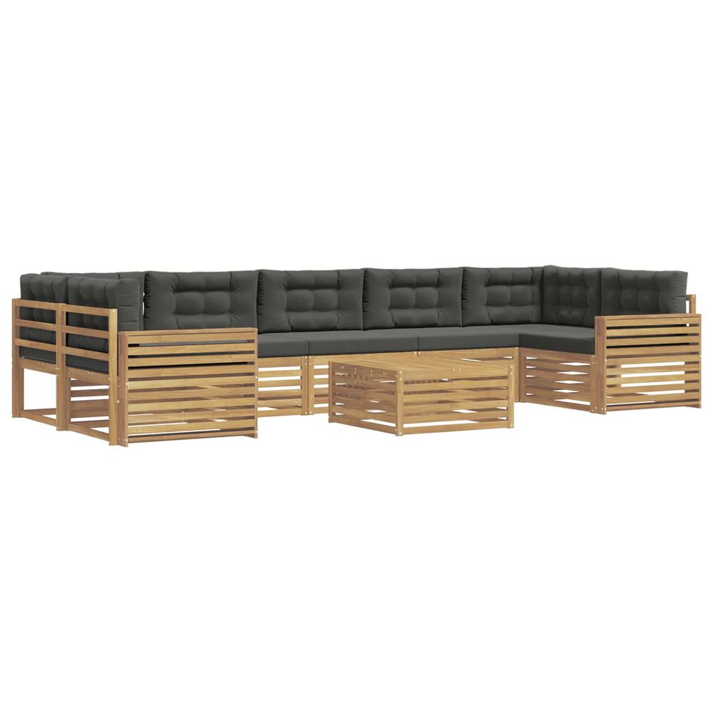 Ensemble de canapés d'extérieur 8 pc blanc et anthracite