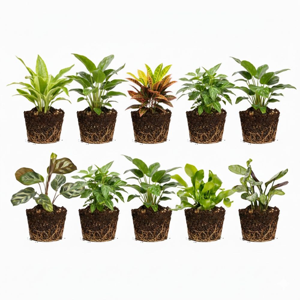Mini-plantes d'intérieur : fougères (10 pièces) - pour terrarium