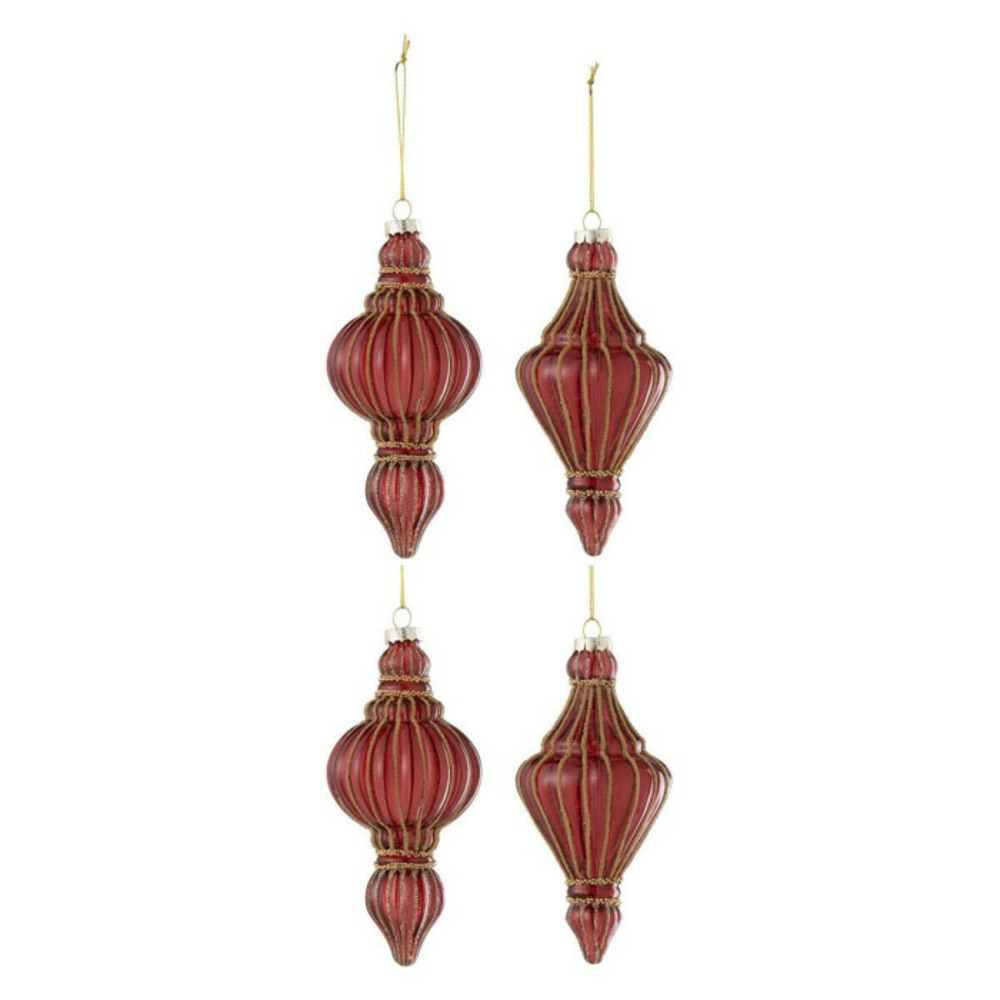 Lot de 4 boules de noël 